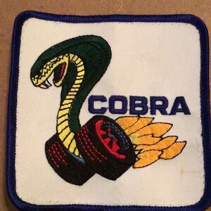 Vintage Style COBRA  Patch - Green and Yellow